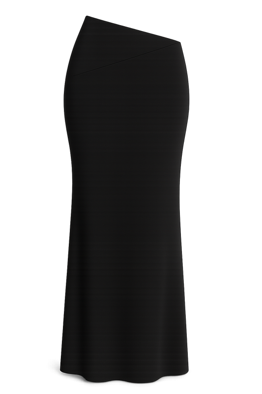Asymmetrical Stretch Maxi Skirt